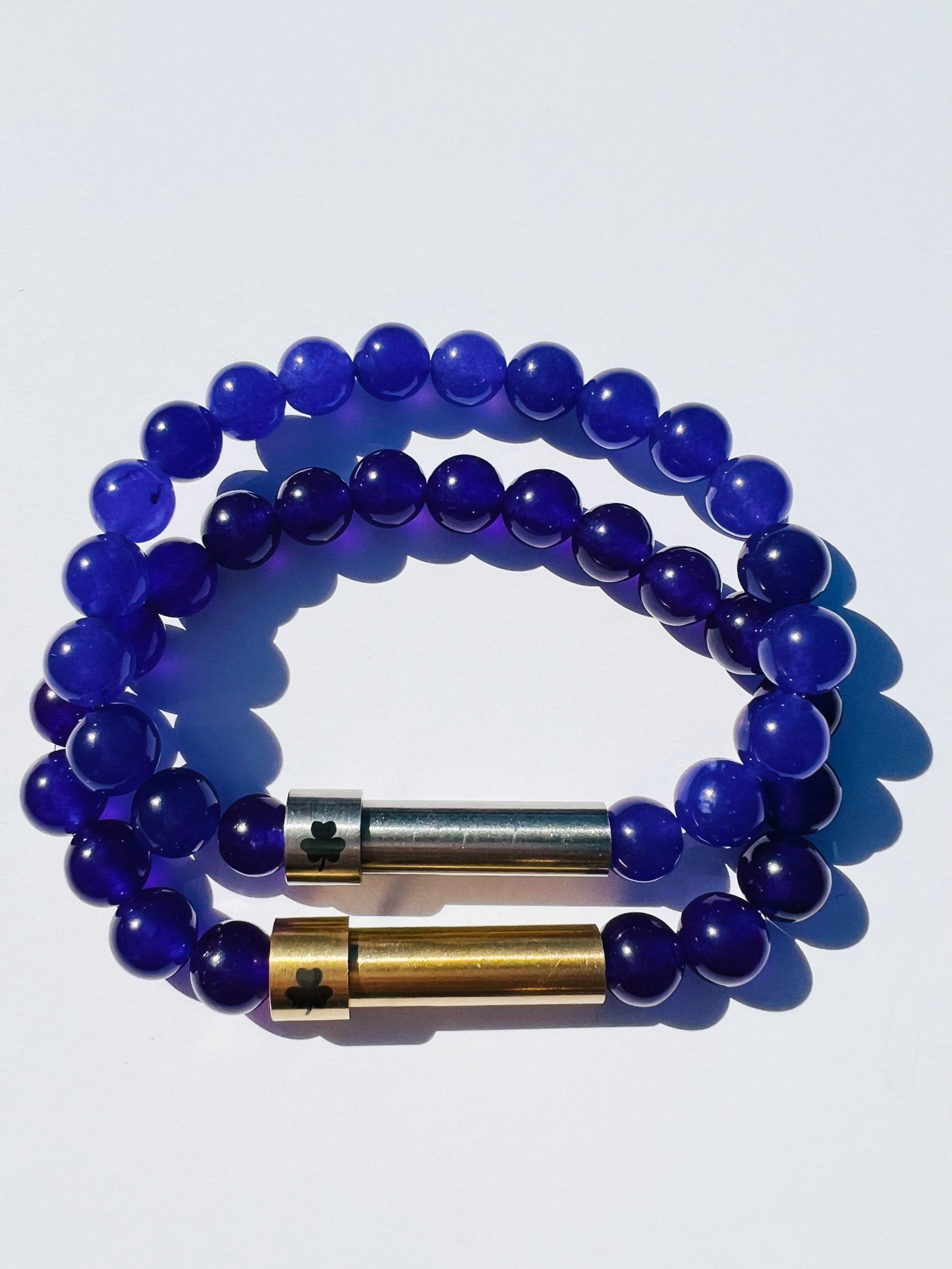 Purple Chalcedony Sentiment Bracelet